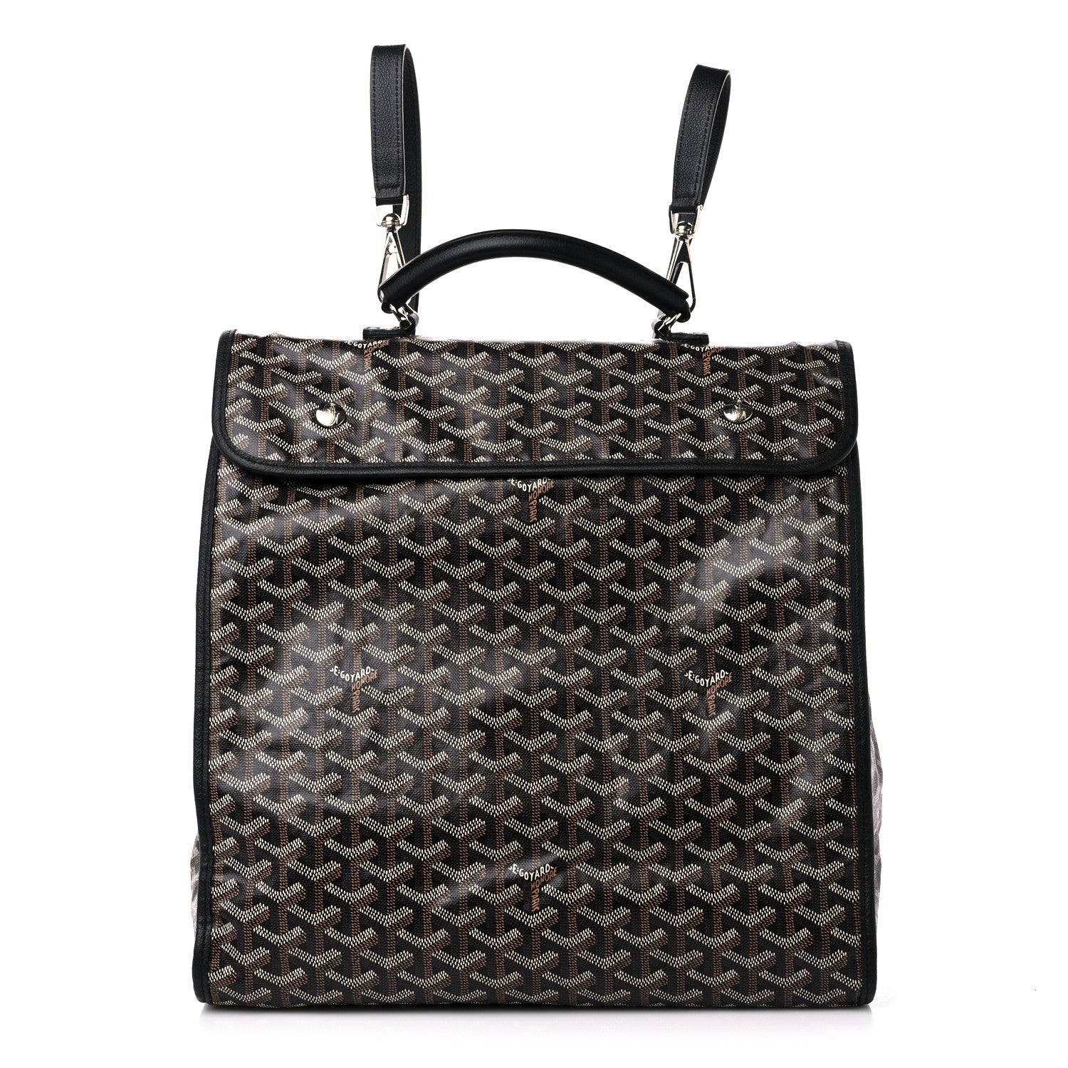 Goyard Goyardine Saint Leger Soft Briefcase Backpack Black 1 of 15