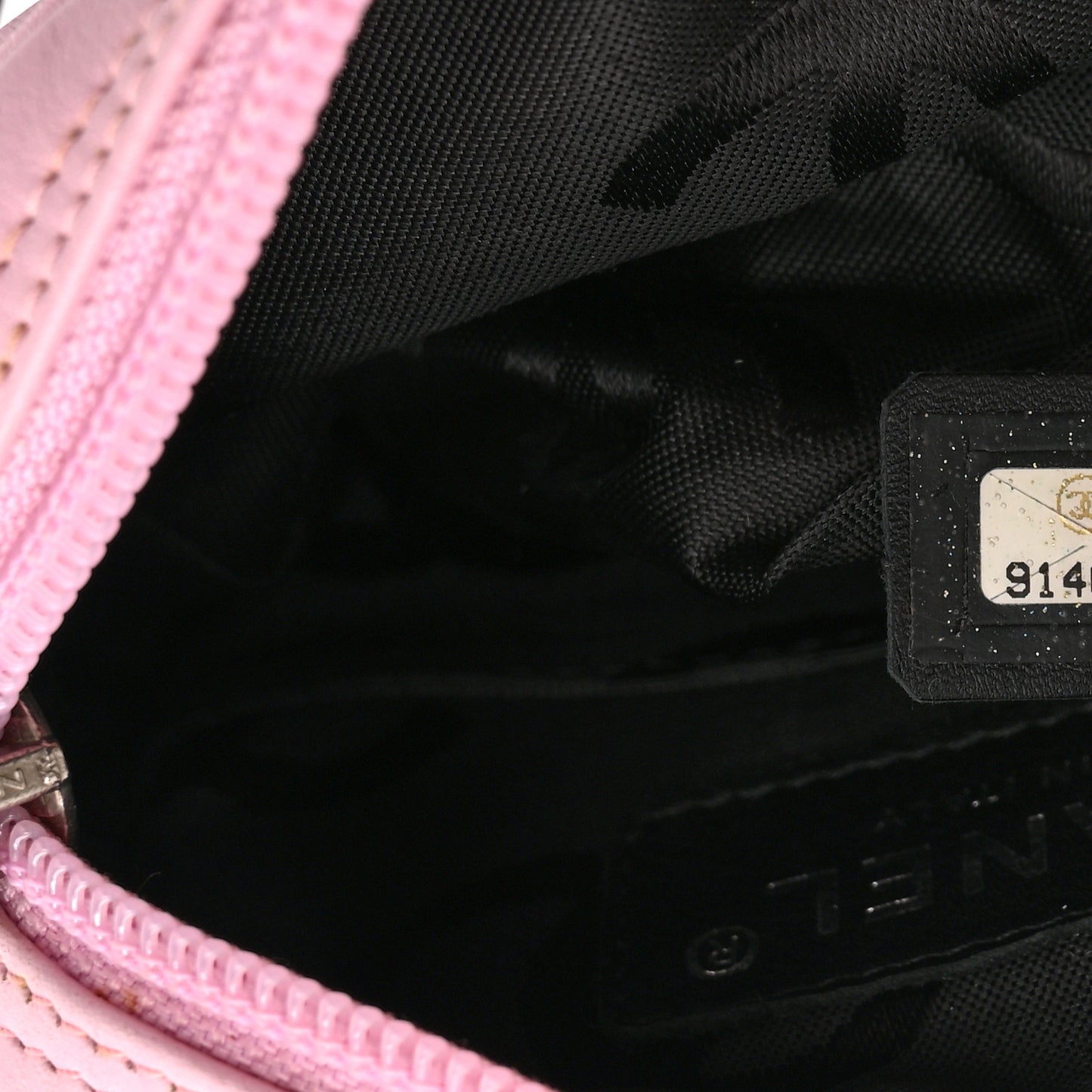 Calfskin Quilted Small Cambon Messenger Pink Black