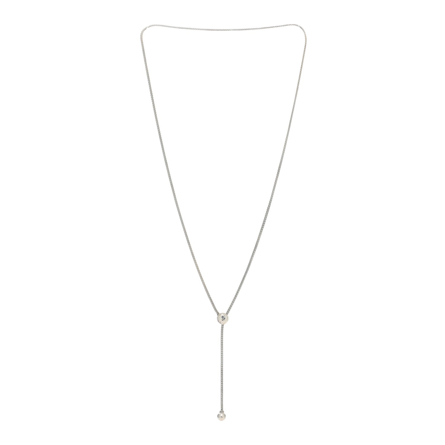 John Hardy Sterling Silver Classic Chain Hammered Y Necklace 2 of 4