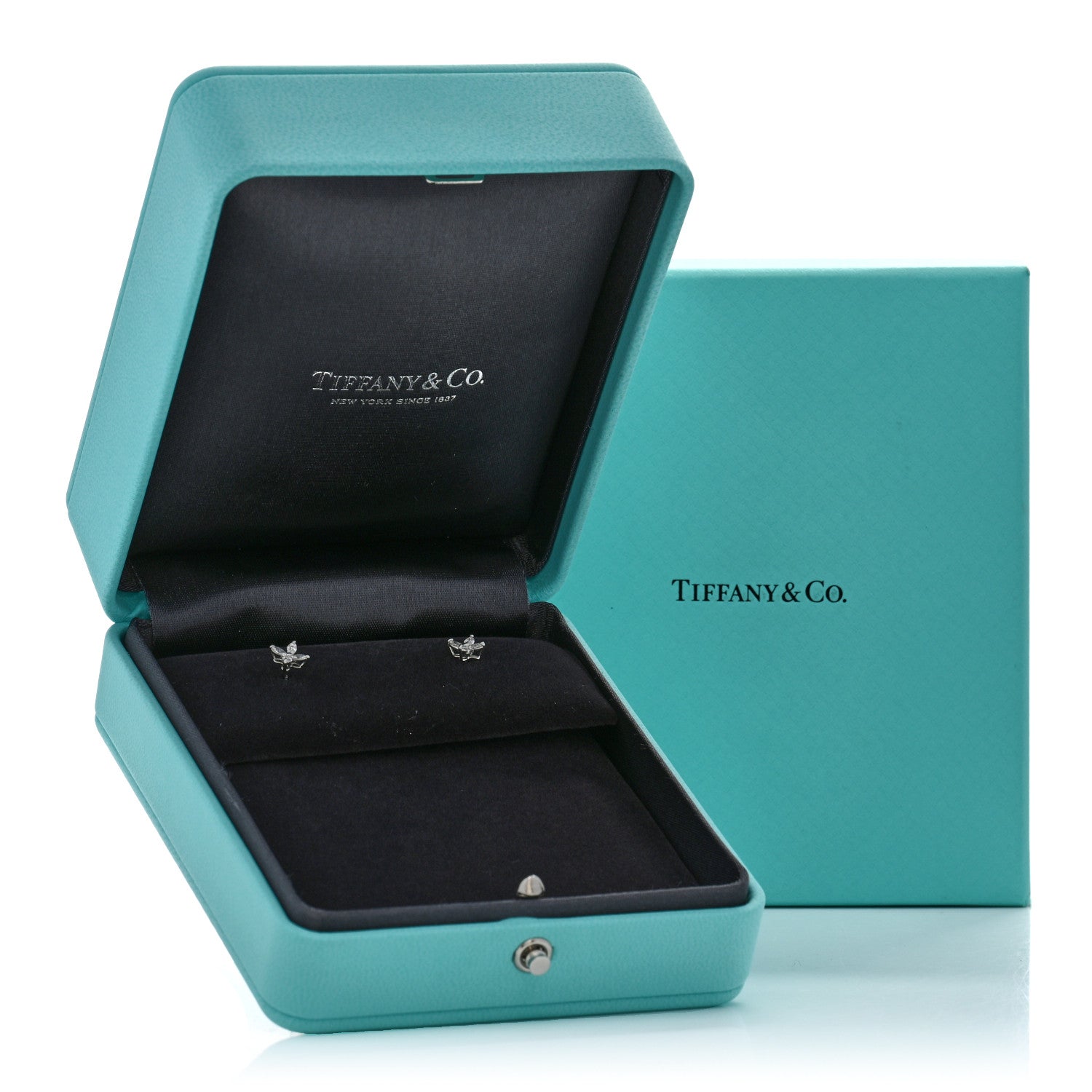 Tiffany Platinum Diamond .19ct Mini Victoria Earrings 5 of 5