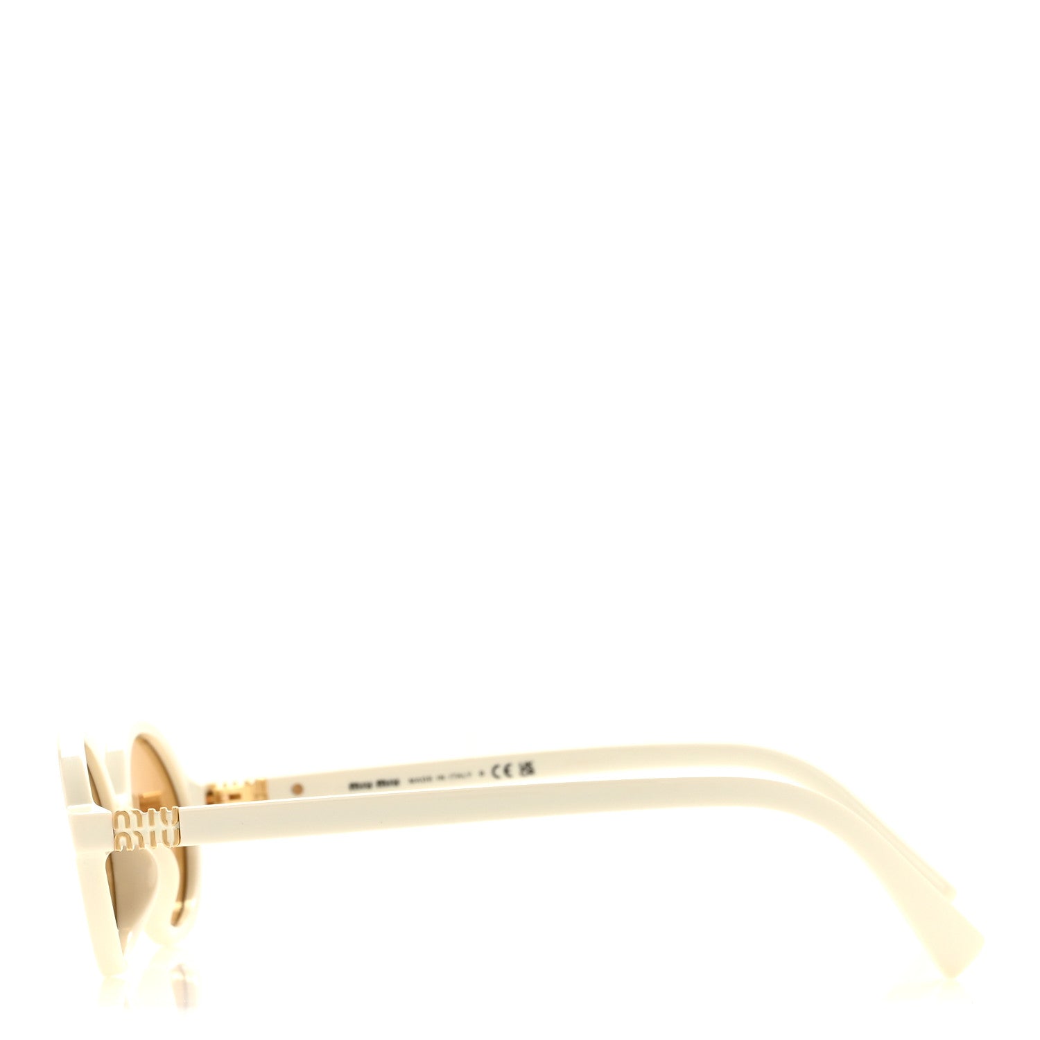 Miu Miu Acetate Oval Regard Sunglasses SMU04Z White 3 of 8