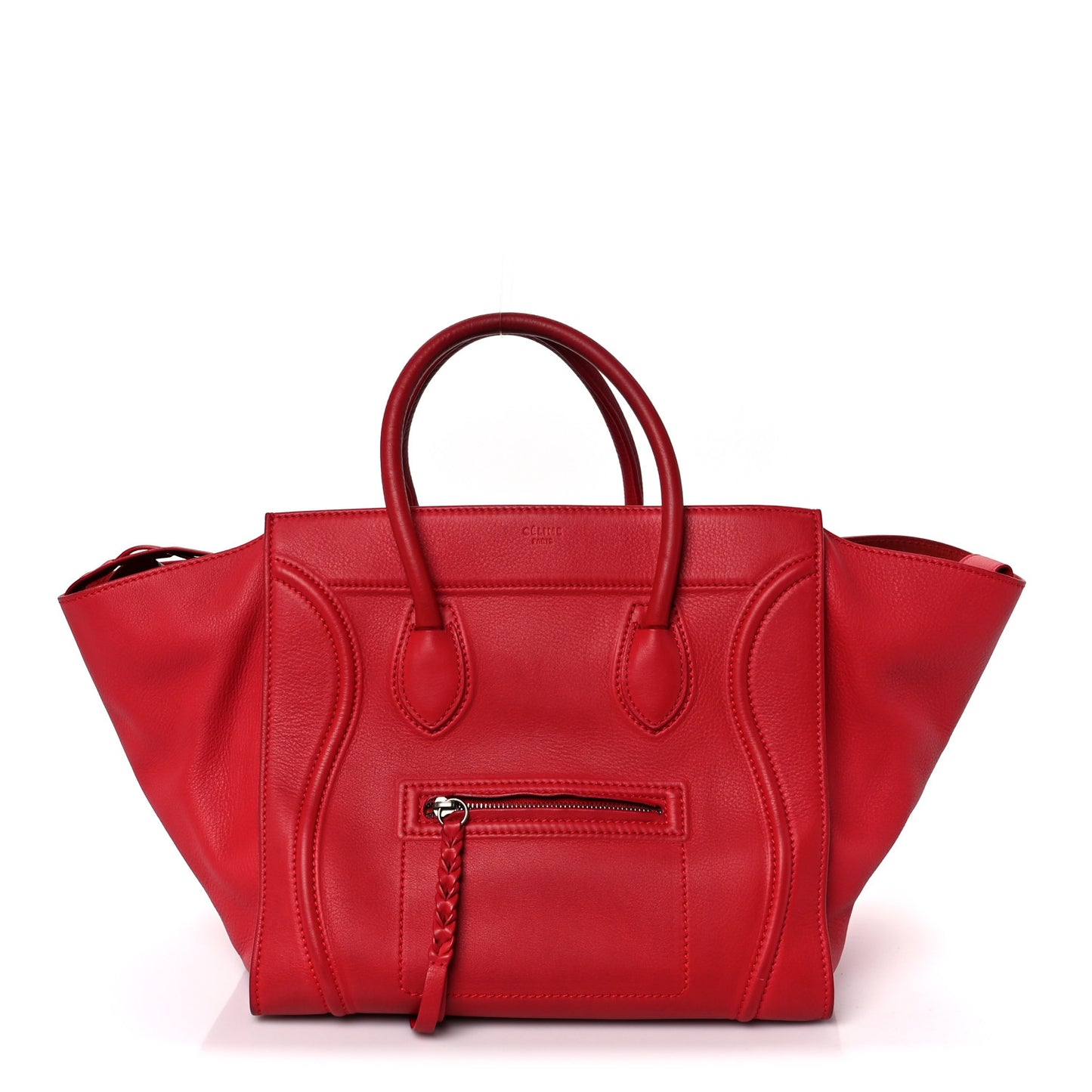 Supple Calfskin Medium Phantom Luggage Vermillion