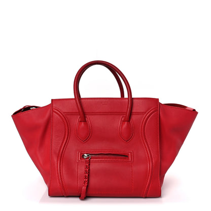 Celine Supple Calfskin Medium Phantom Luggage Vermillion 1 of 10