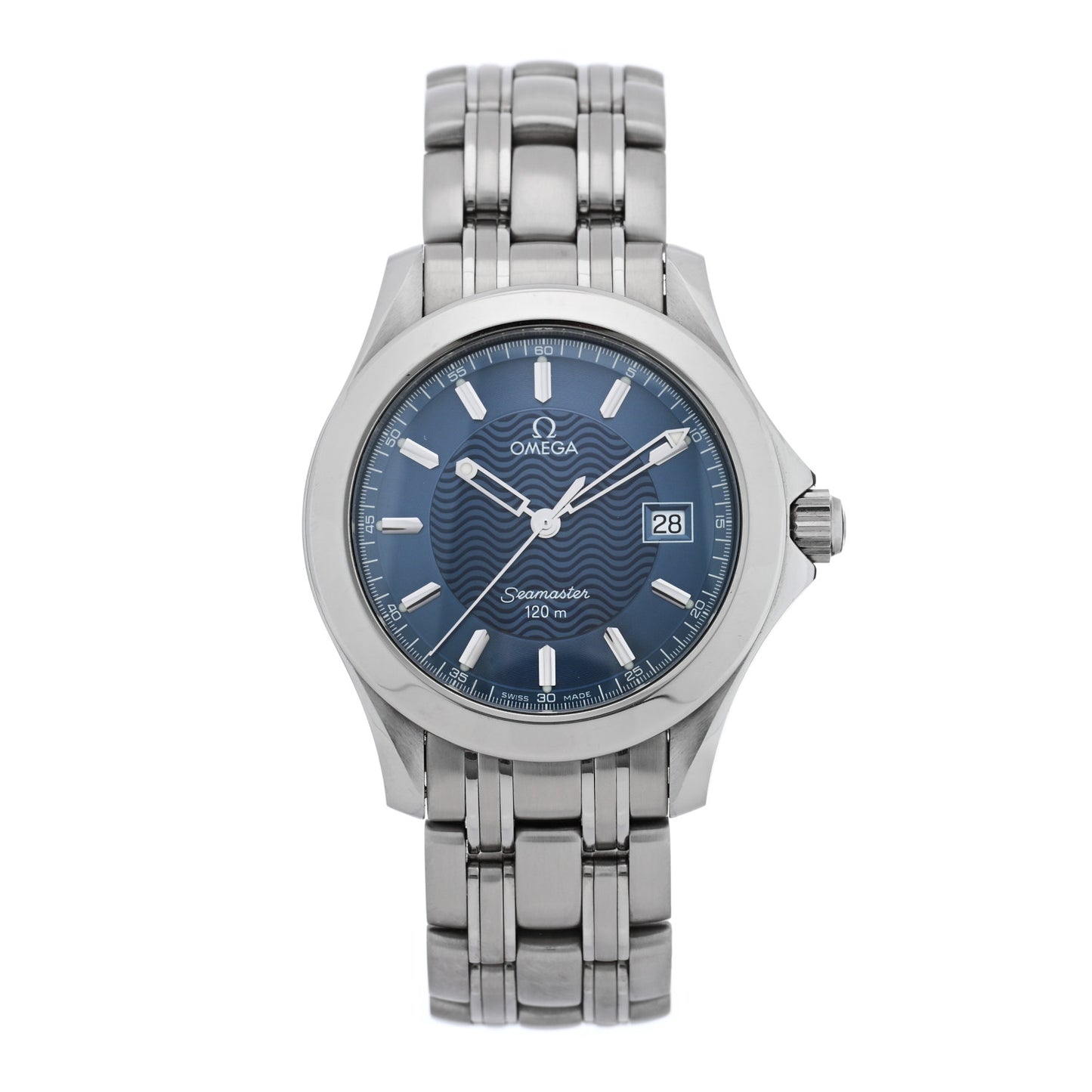 Stainless Steel 36mm Seamaster 120M Quartz Watch Blue 2511.81