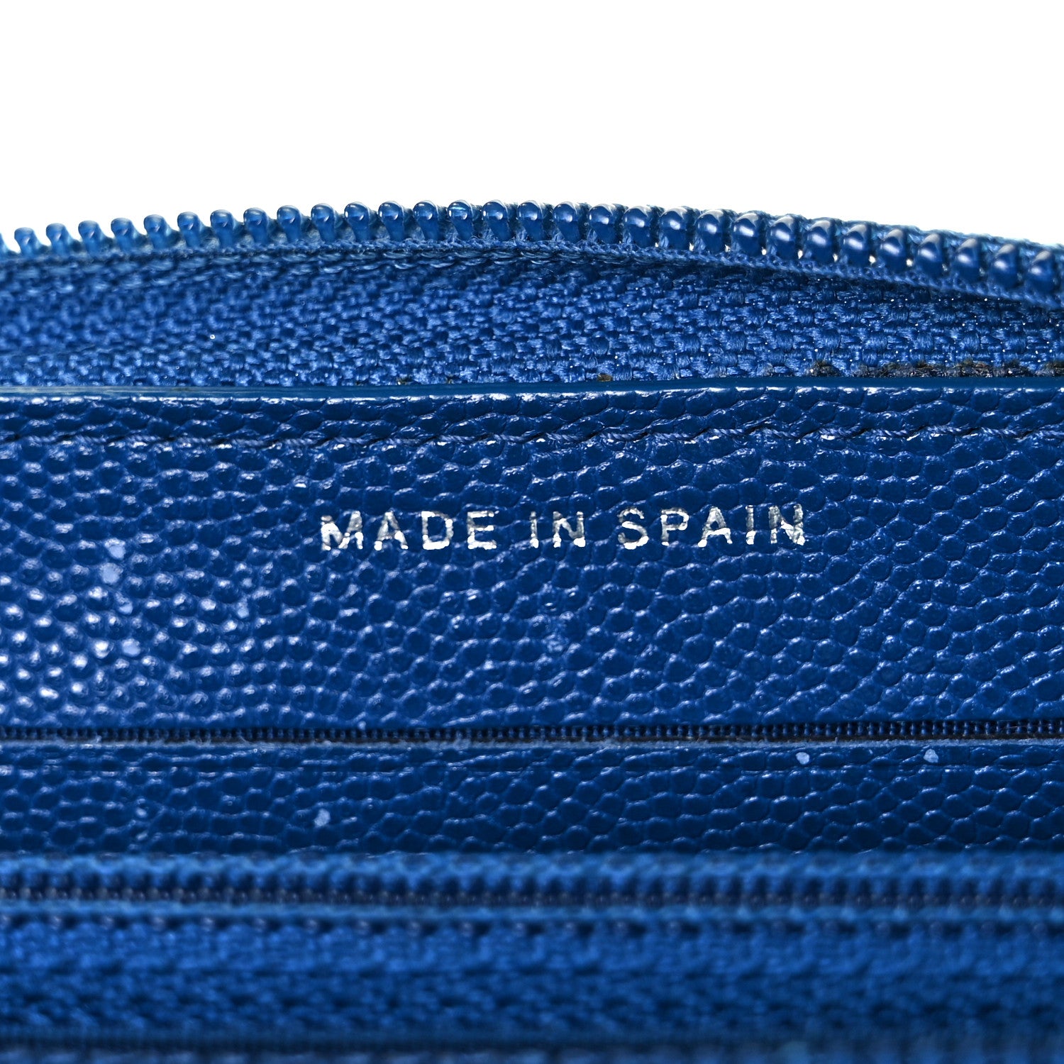Chanel Caviar Quilted Boy Small Zip Around Wallet Blue 6 of 8