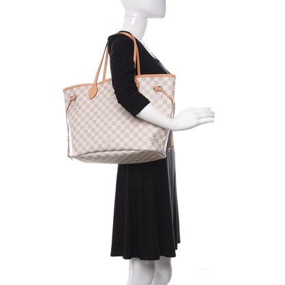 Louis Vuitton Damier Azur Neo Neverfull MM Rose Ballerine 2 of 13
