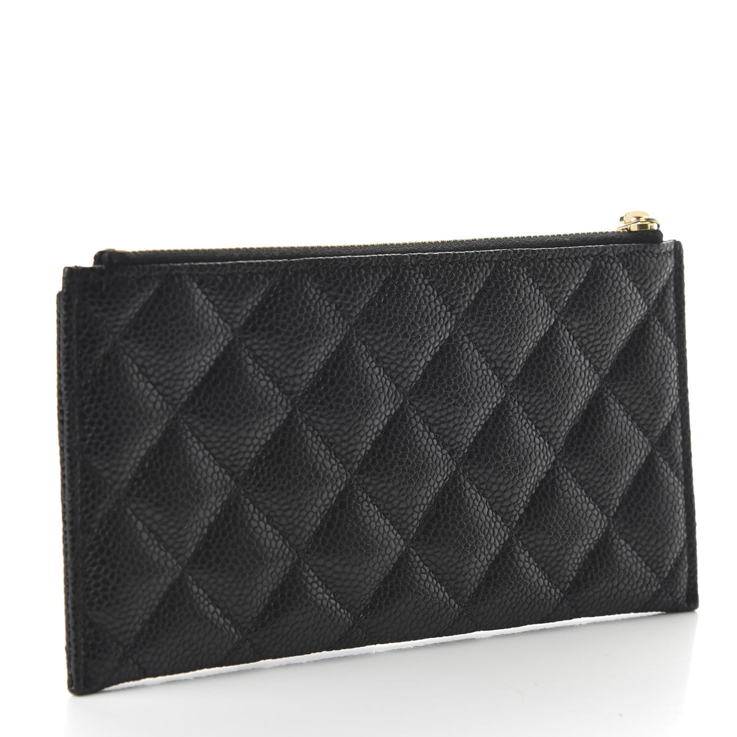 Caviar Quilted Classic Zip Pouch Black