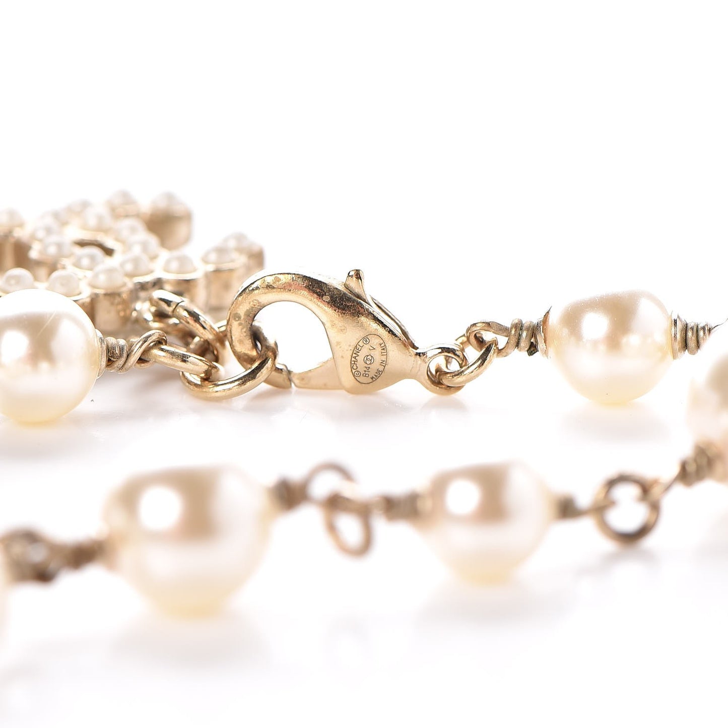 Pearl CC Bracelet Gold