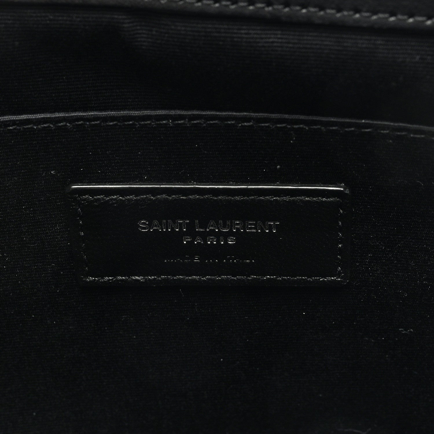 Saint Laurent Calfskin Matelasse Chevron Monogram Document Holder Black 6 of 6