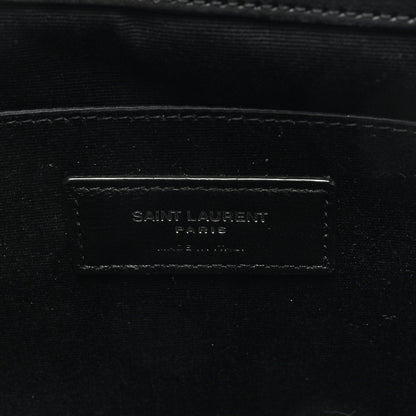 Saint Laurent Calfskin Matelasse Chevron Monogram Document Holder Black 6 of 6