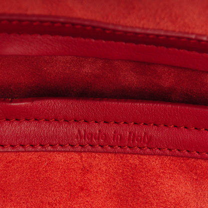 Celine Supple Calfskin Medium Phantom Luggage Red 6 of 9