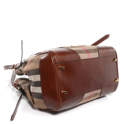 Burberry House Check Small Canterbury Hobo Dark Tan 5 of 13