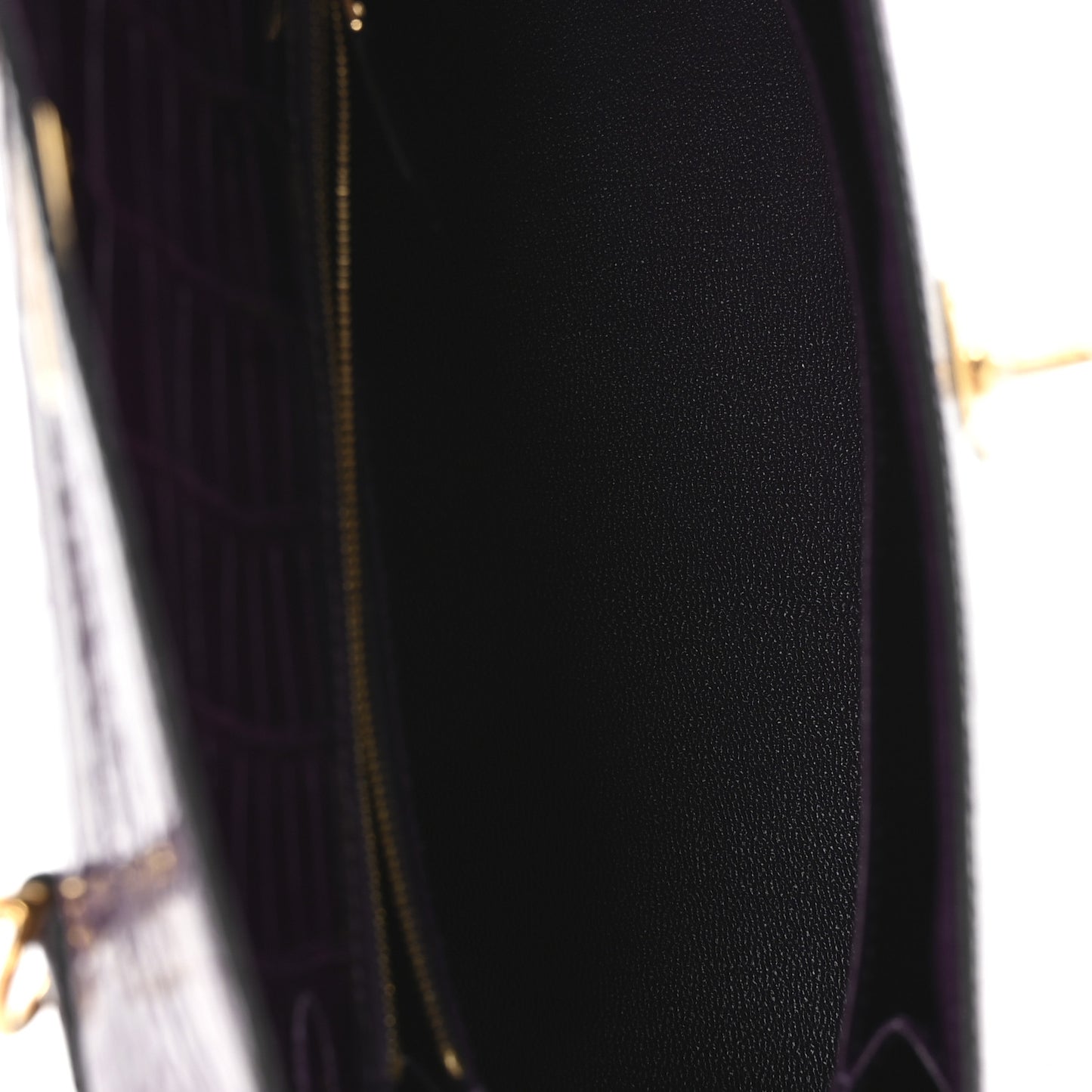 Shiny Porosus Crocodile Kelly Sellier 25 Amethyst