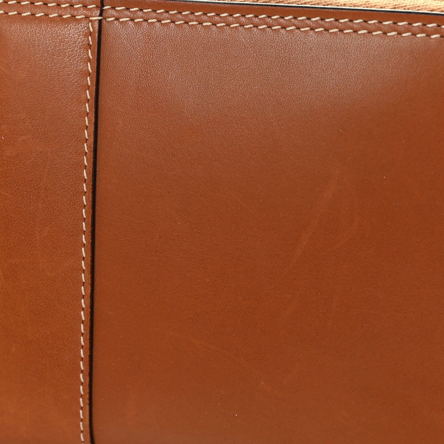 Natural Calfskin Large Zip Around Multifunction Wallet Tan