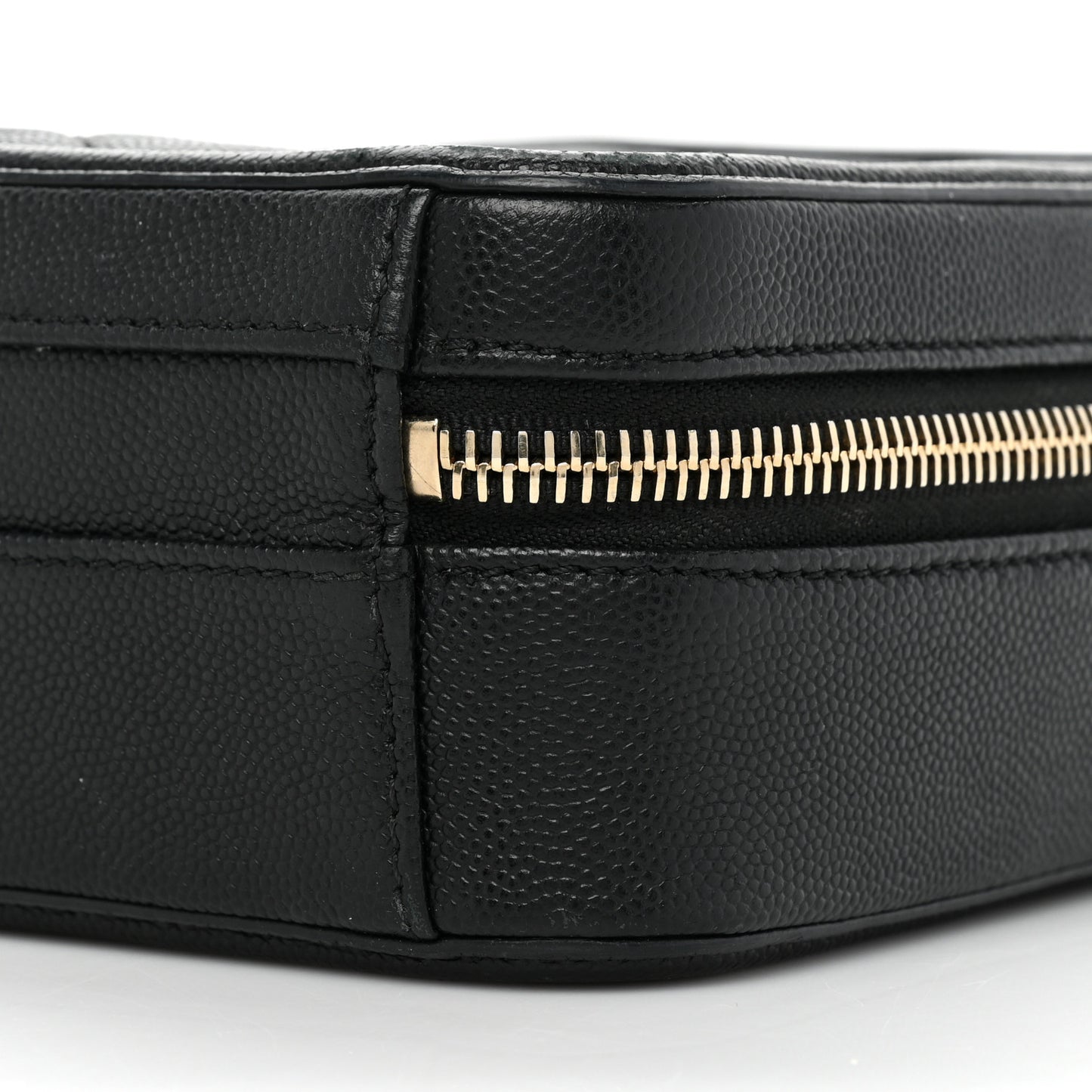 Caviar Quilted CC North South Filigree Vanity Case Black