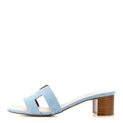 Hermes Denim Oasis Sandals 36 Bleu Clair 1 of 9
