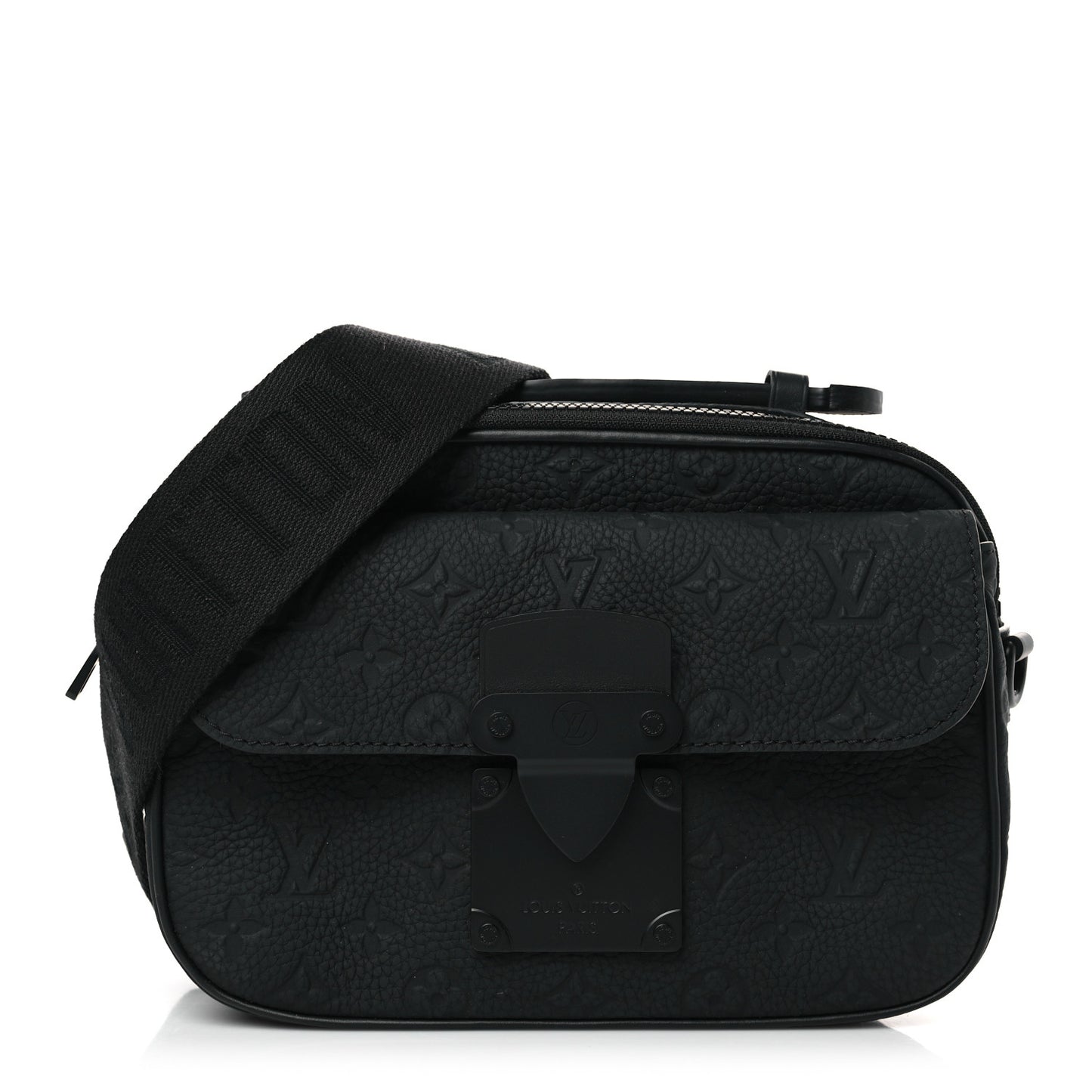 Taurillon Monogram S Lock Messenger Black