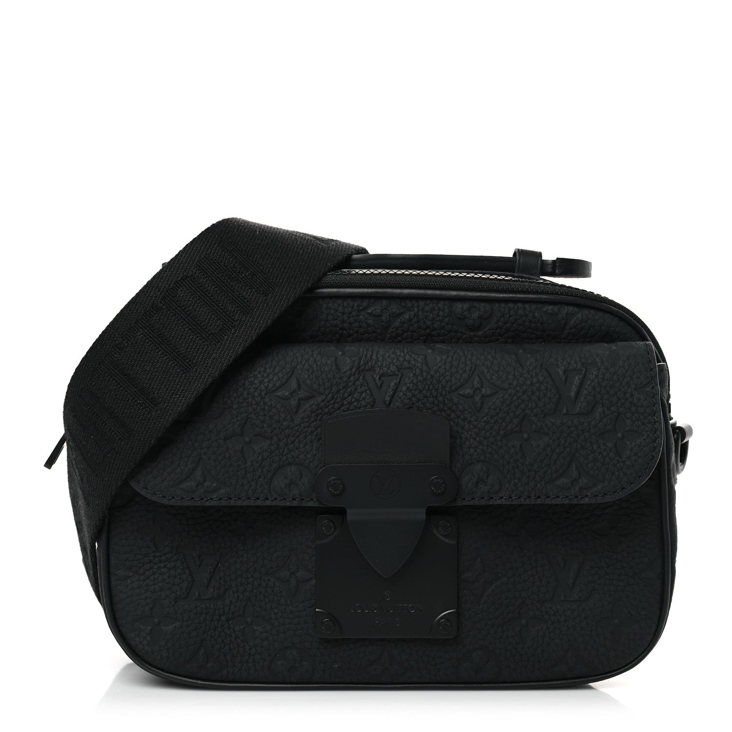 Louis Vuitton Taurillon Monogram S Lock Messenger Black 1 of 9