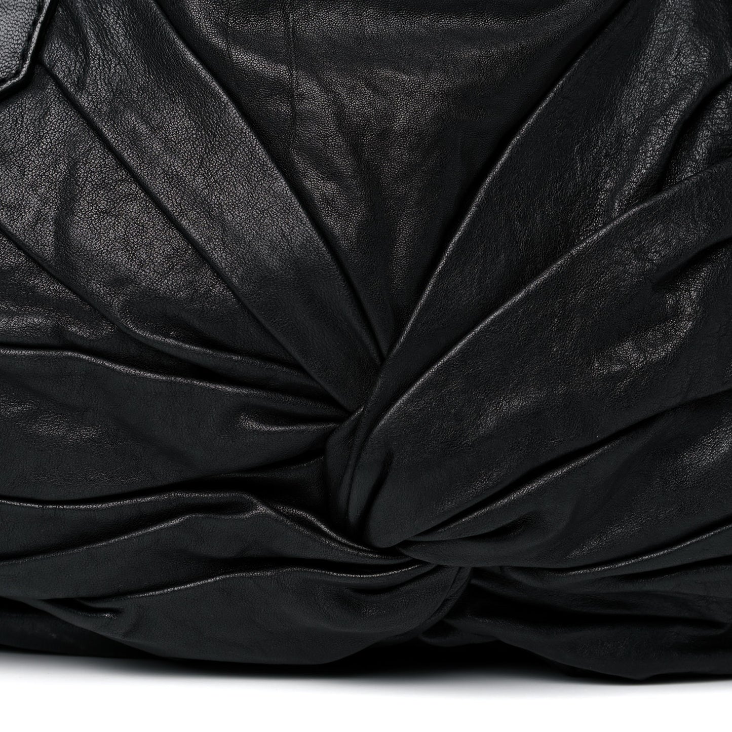 Lambskin Maggie Soft Knot Hobo Black