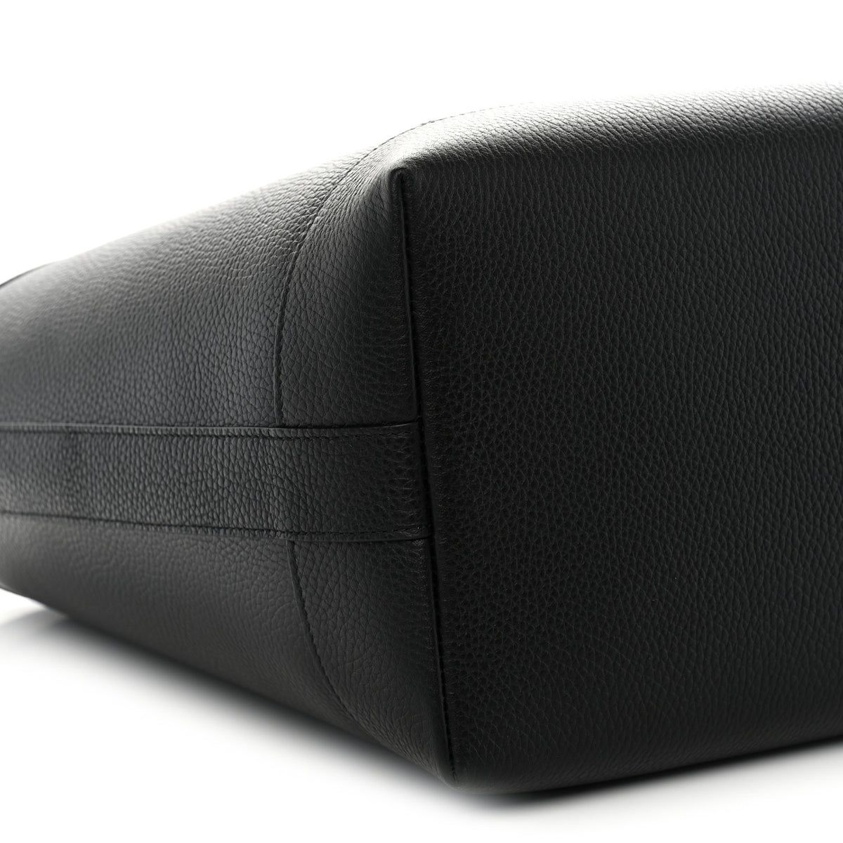 Grainy Calfskin Medium London Tote Bag Black