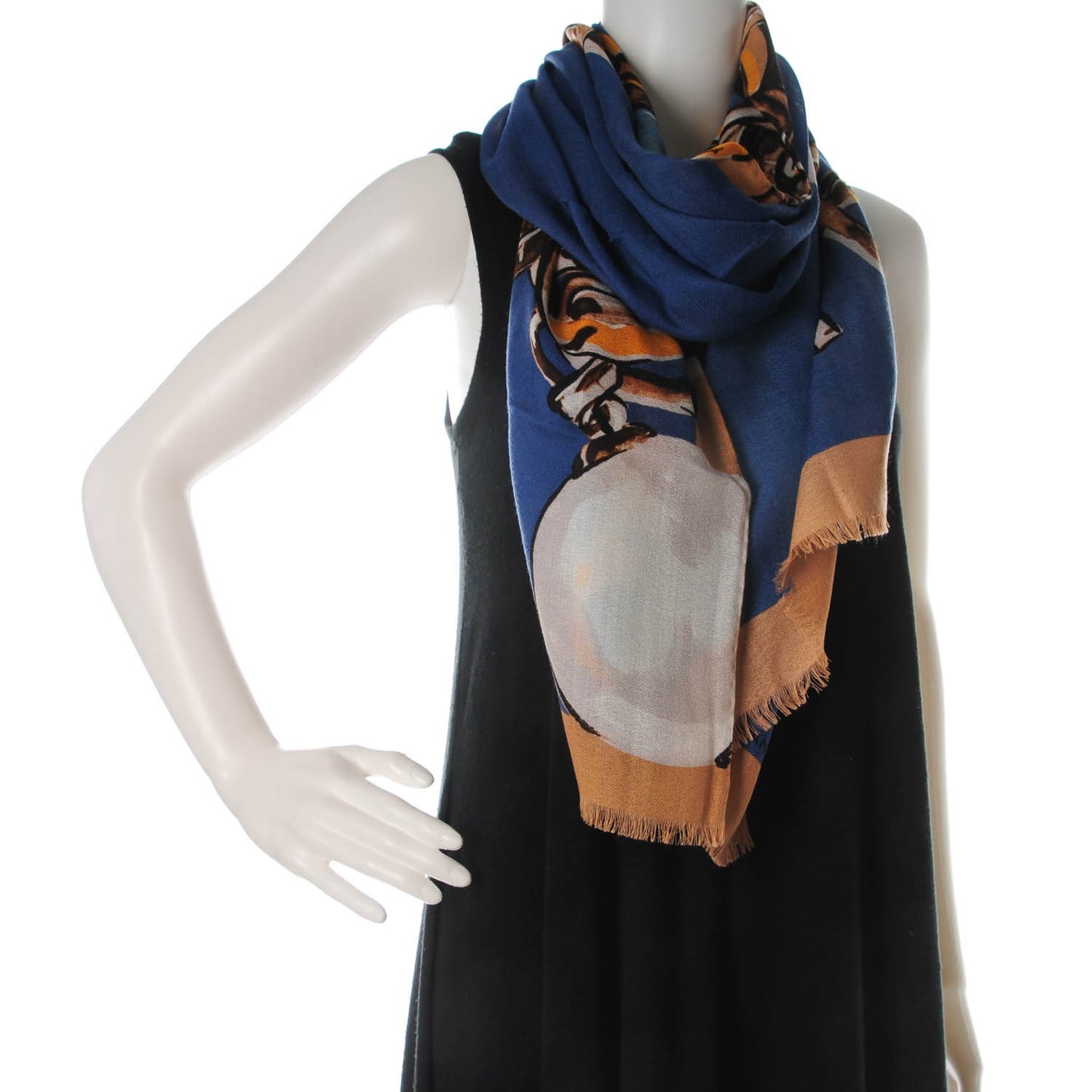 Cashmere Wool Silk CC Scarf
