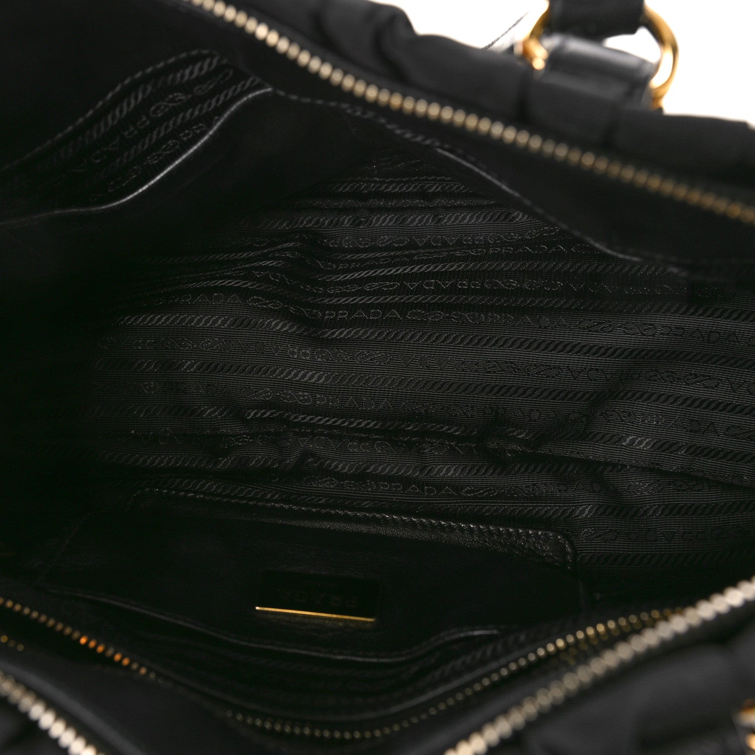 Prada Tessuto Nylon Gaufre Shopping Satchel Black 5 of 12