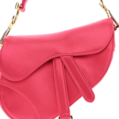 Christian Dior Satin Crystal Mini Saddle Bag Light Shock 5 of 9