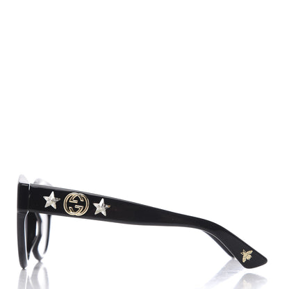 Gucci Round Frame GG Star Sunglasses GG0207S Black 3 of 8
