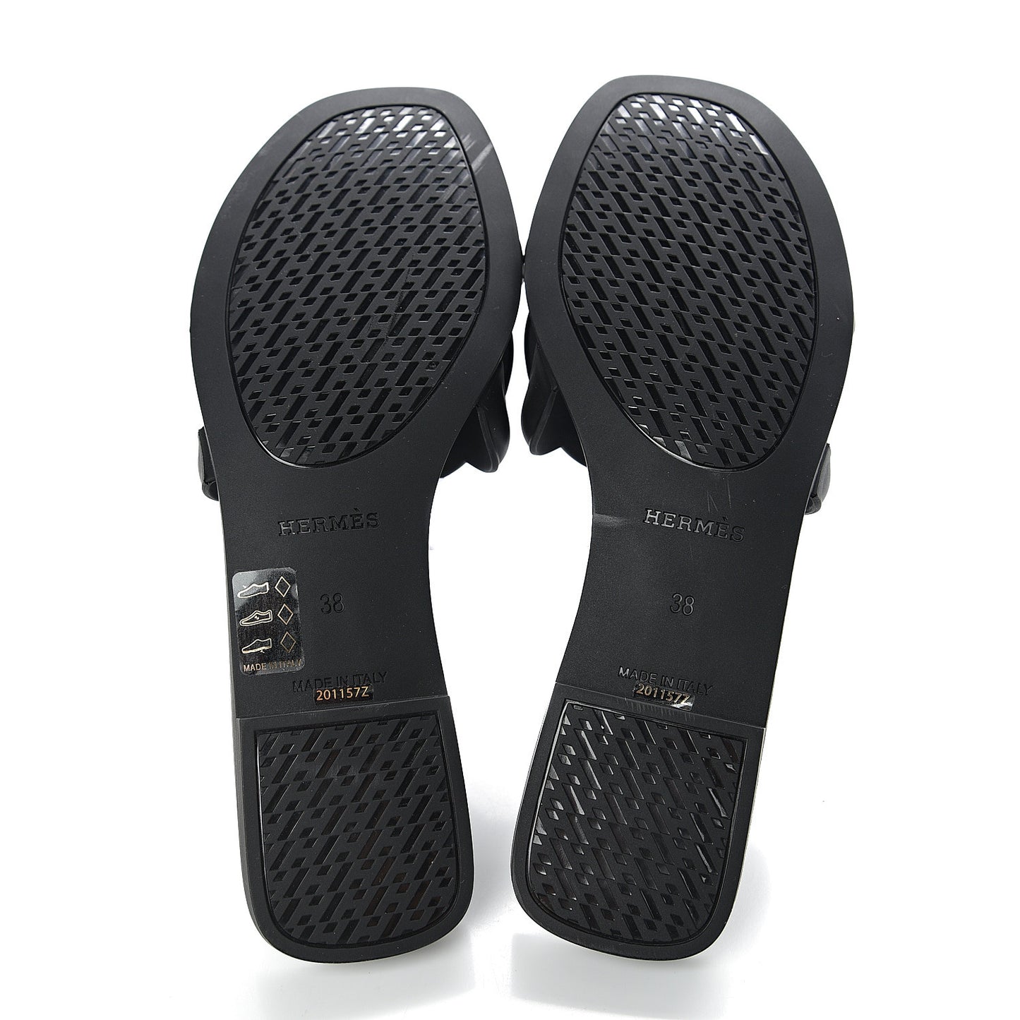 Rubber Aloha Sandals 38 Black