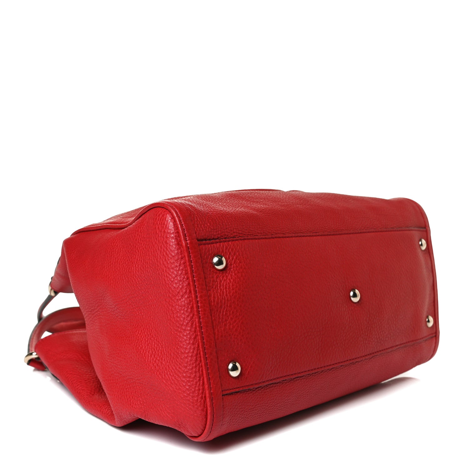 Gucci Pebbled Calfskin Medium Soho Shoulder Bag Red 6 of 21