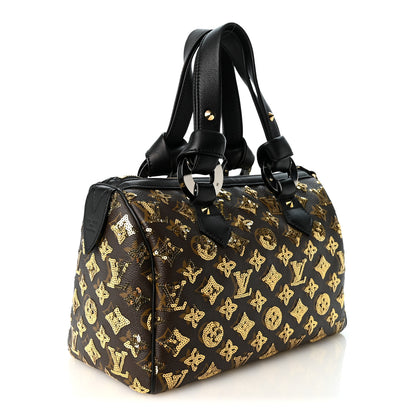 Louis Vuitton Monogram Sequins Eclipse Speedy 28 Gold 3 of 10