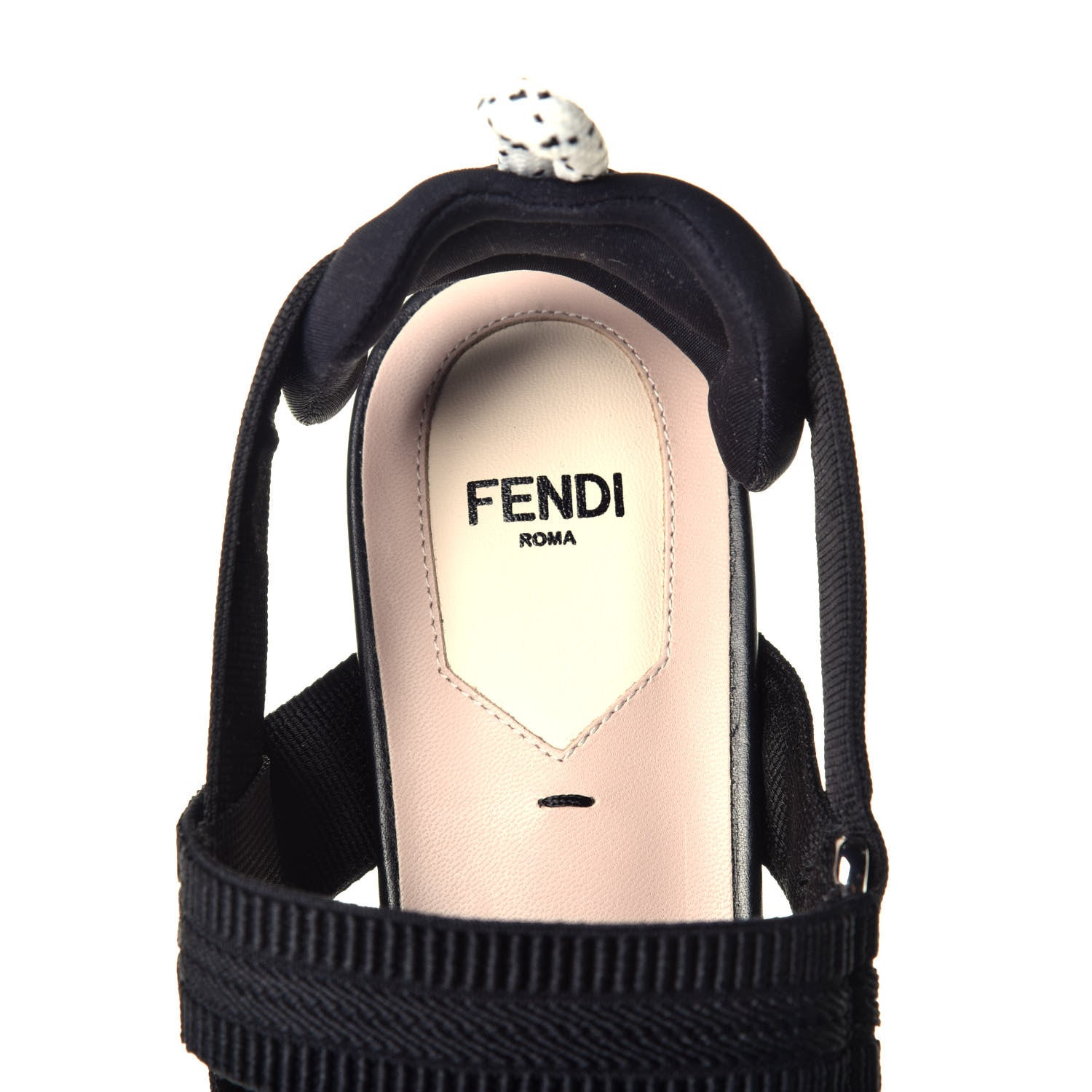 Fendi Technical Mesh FF Colibri Slingback Ballerina Flats 38.5 Black 7 of 7