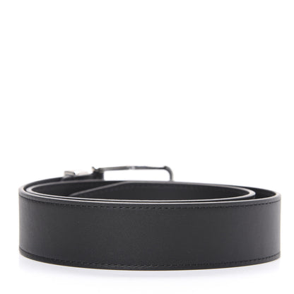 Louis Vuitton Calfskin 35mm Pont Neuf Belt 75 30 Black 2 of 6