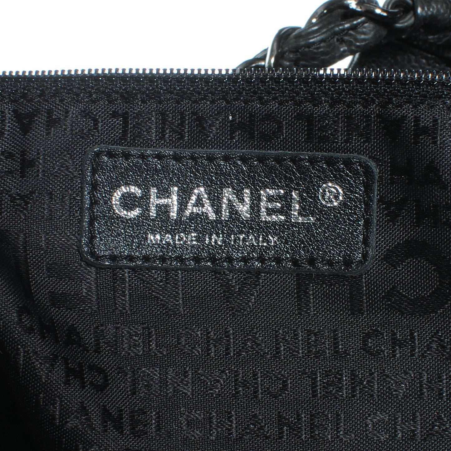 Distressed Caviar XL Coco Cabas Black