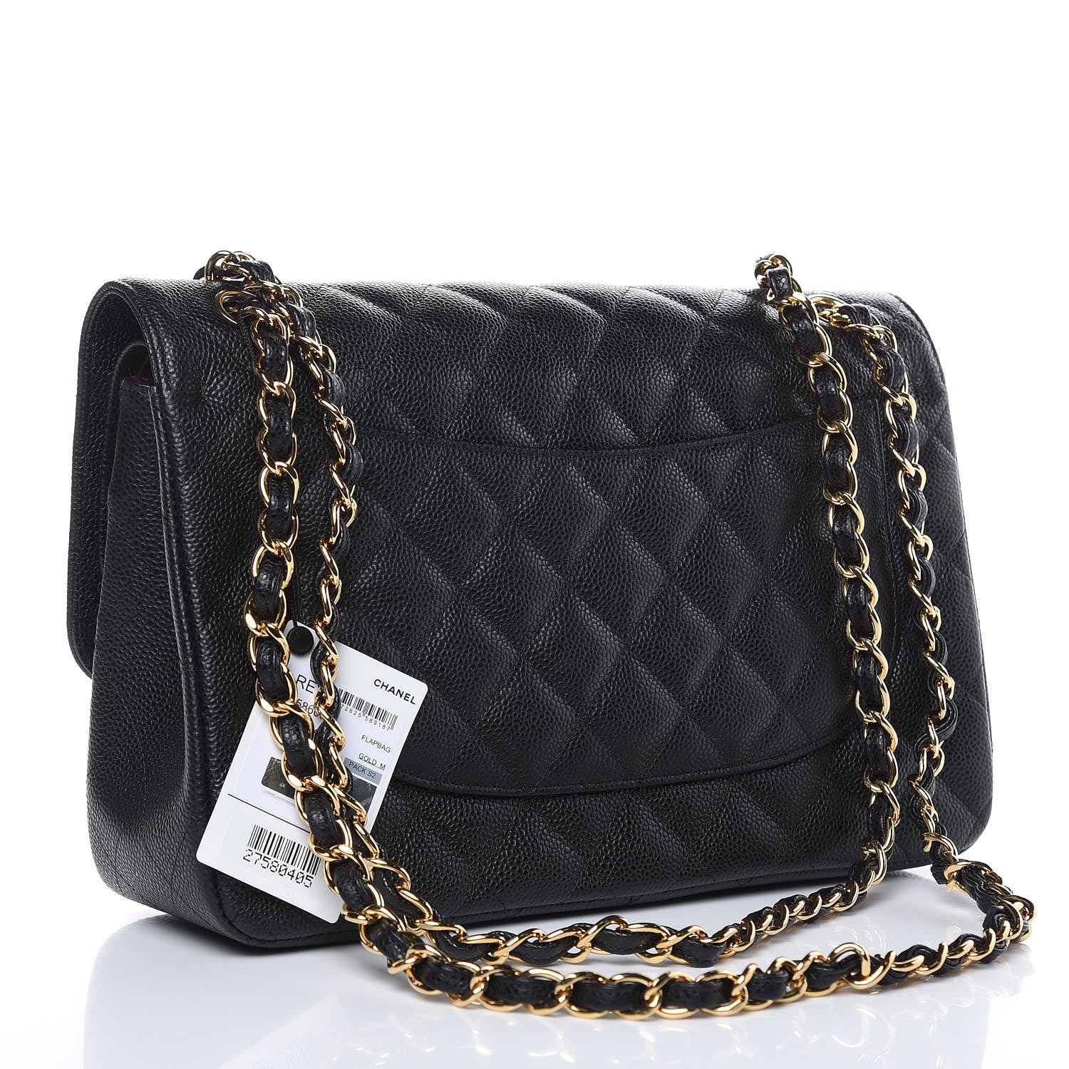 Chanel Caviar Quilted Jumbo Double Flap Black 3 of 10