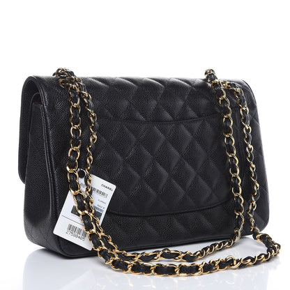 Chanel Caviar Quilted Jumbo Double Flap Black 3 of 10