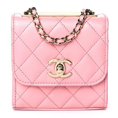 Chanel Lambskin Quilted Mini Trendy CC Clutch With Chain Pink 1 of 11