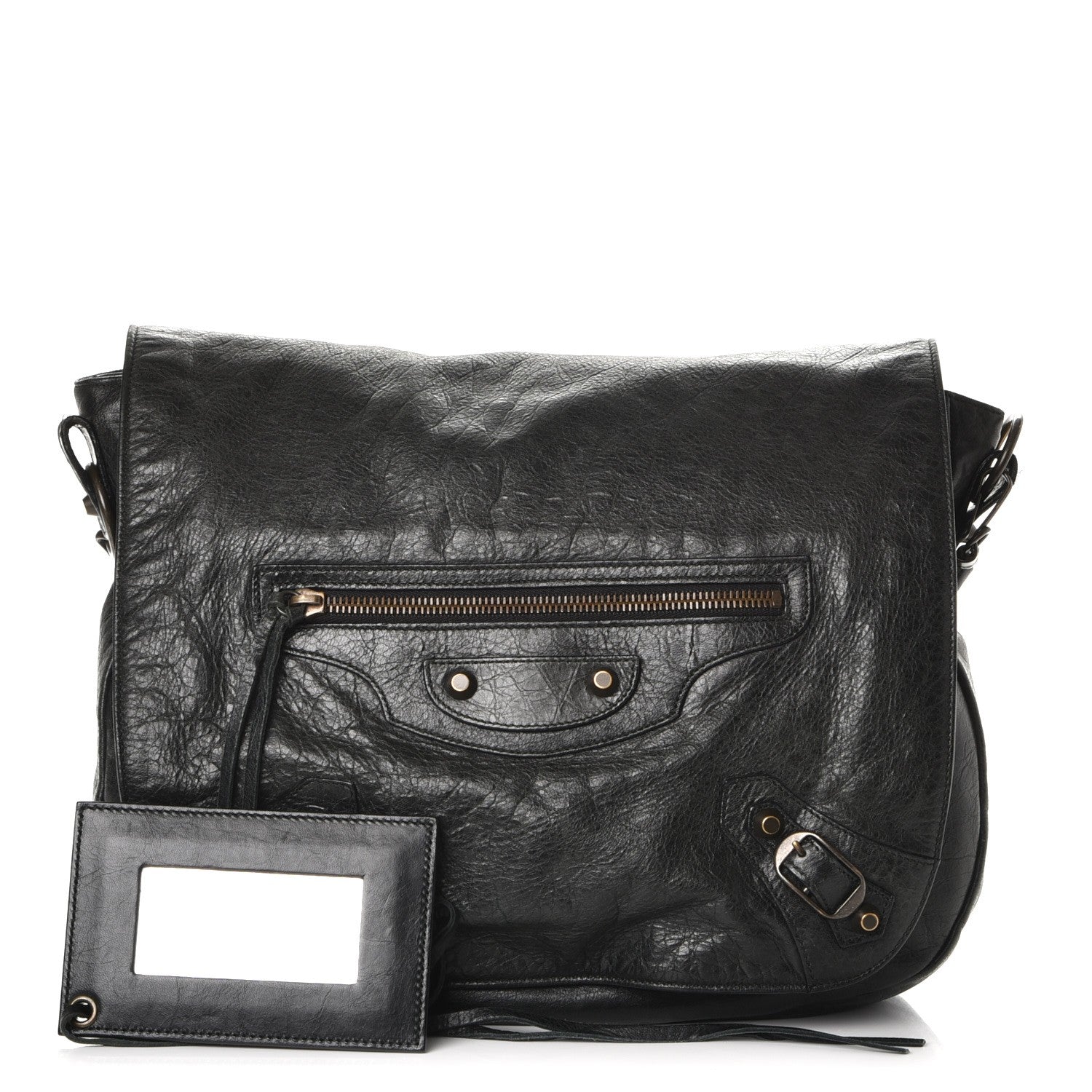 Balenciaga Agneau Folk Messenger Black 1 of 8