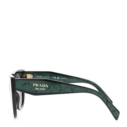 Prada Acetate Sunglasses SPR 14W Black Green 3 of 7