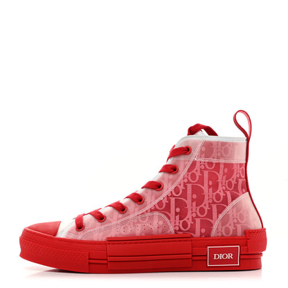Christian Dior Technical Canvas Oblique Mens B23 High Top Sneakers 39 Bordeaux Rouge 1 of 10