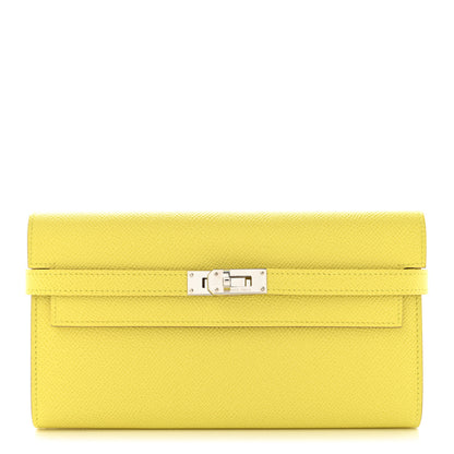 Hermes Epsom Kelly Longue Wallet Lime 1 of 9