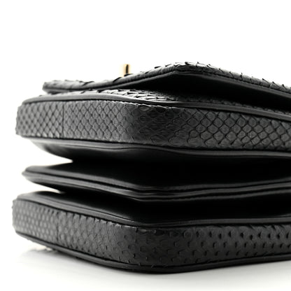 Chanel Snakeskin Quilted Mini Citizen Chic Flap Black 11 of 12