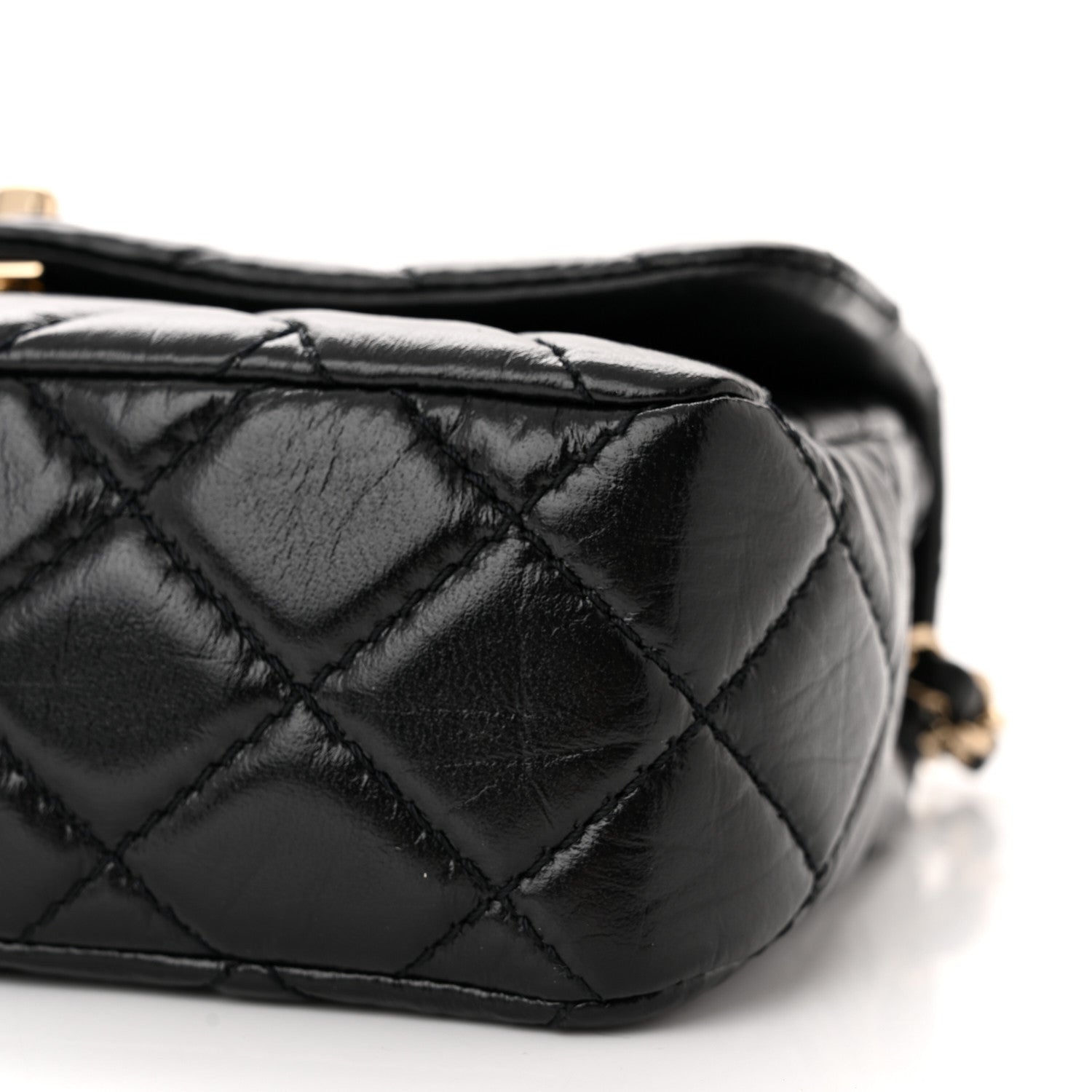 Chanel Shiny Lambskin Quilted Small Montcoco Flap Black 10 of 11