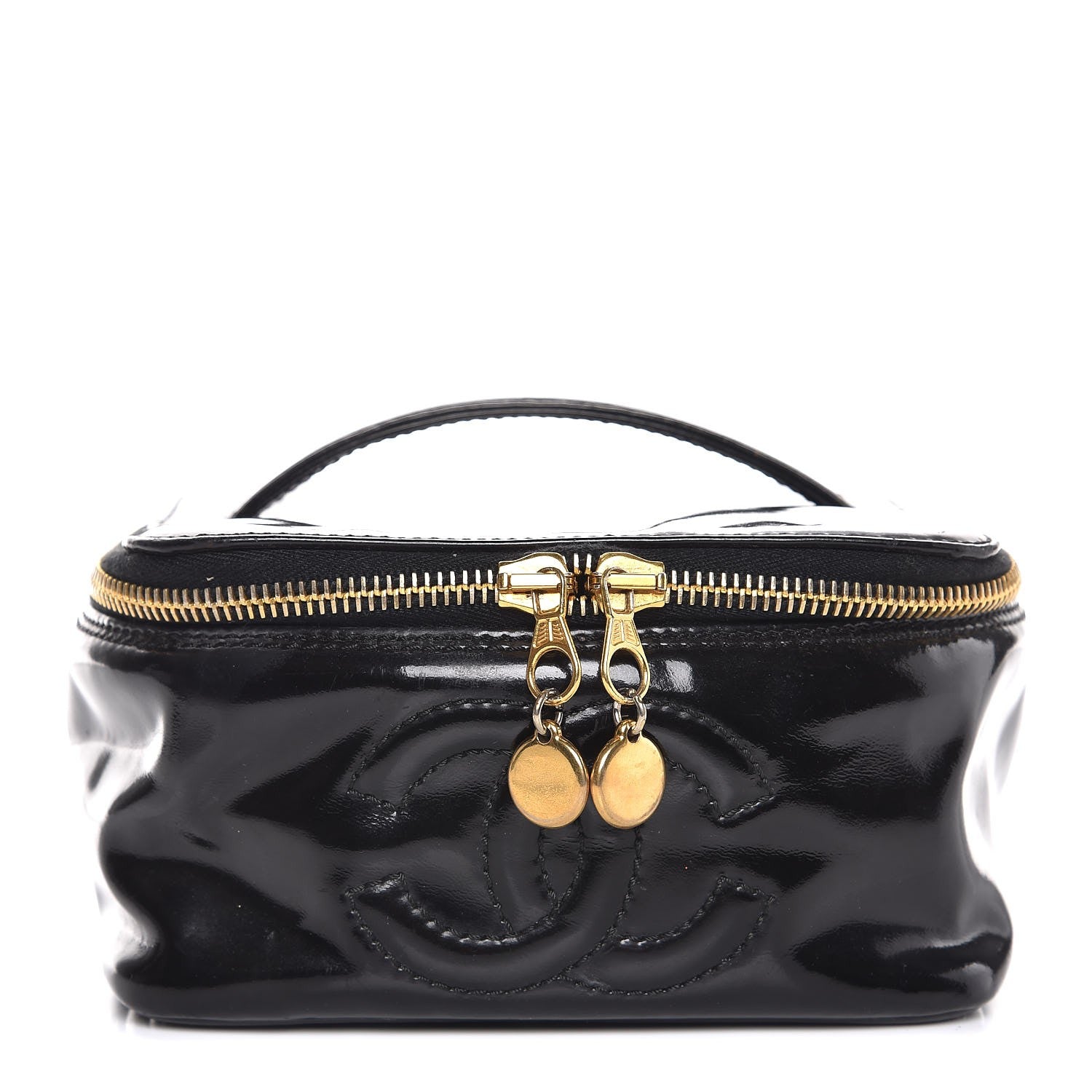 Chanel Patent Vanity Cosmetic Case Black 1 of 16