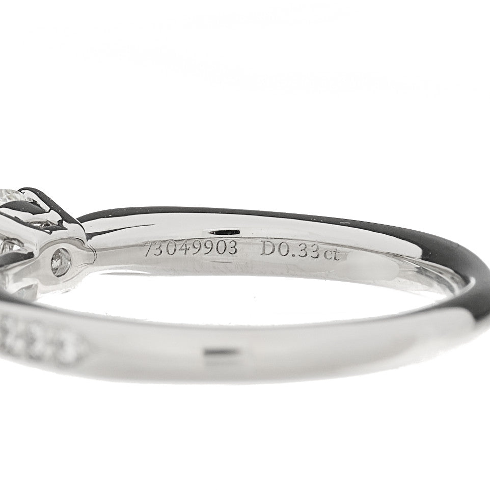 Platinum Diamond .33ct Harmony Pave Engagement Ring 50 5.5