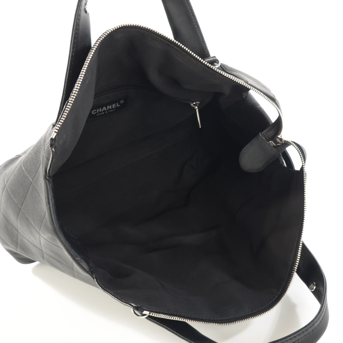 Calfskin CC Chevron All Day Long CC Bag Black