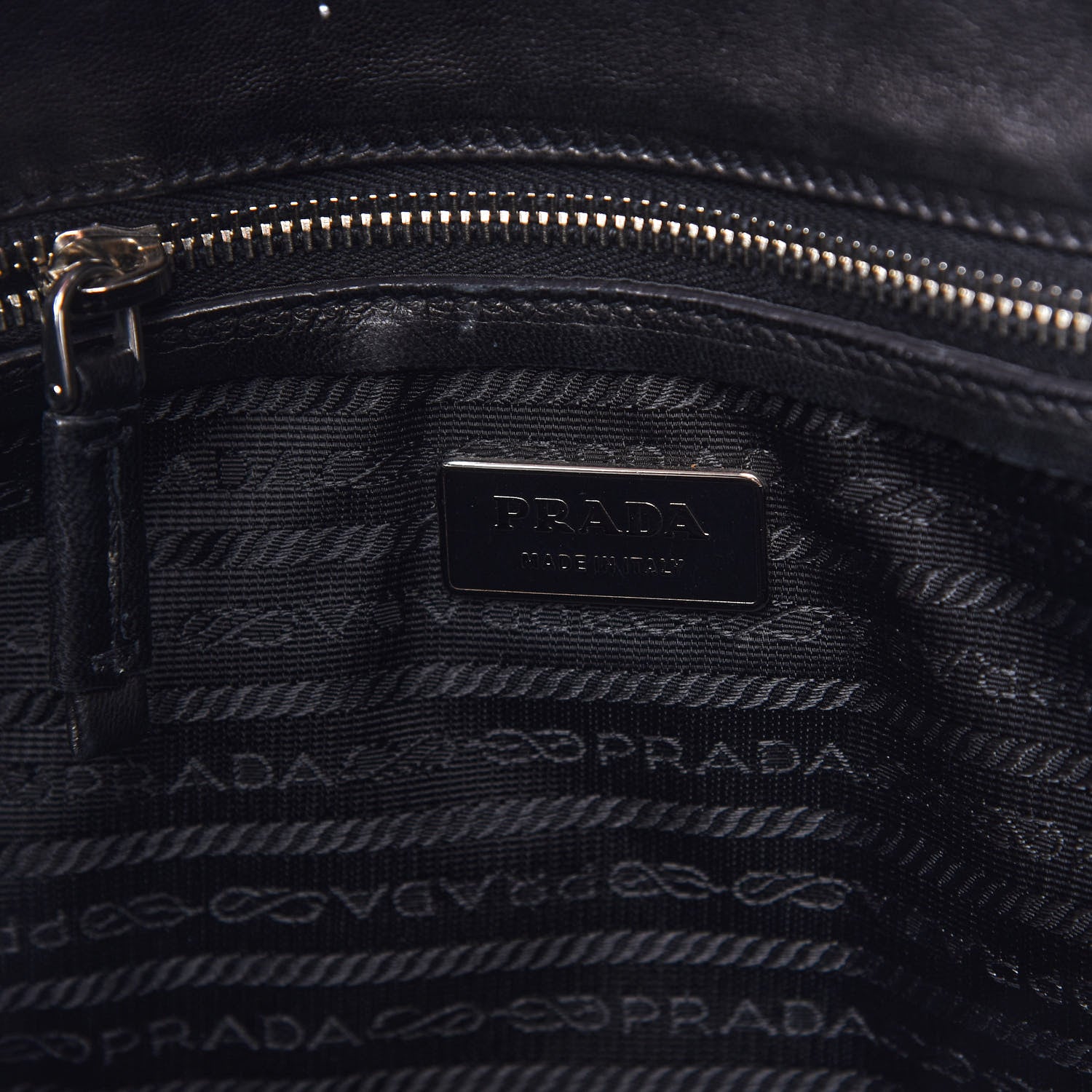 Prada Tessuto Nylon Nappa Foldover Pushlock Satchel Black 8 of 10