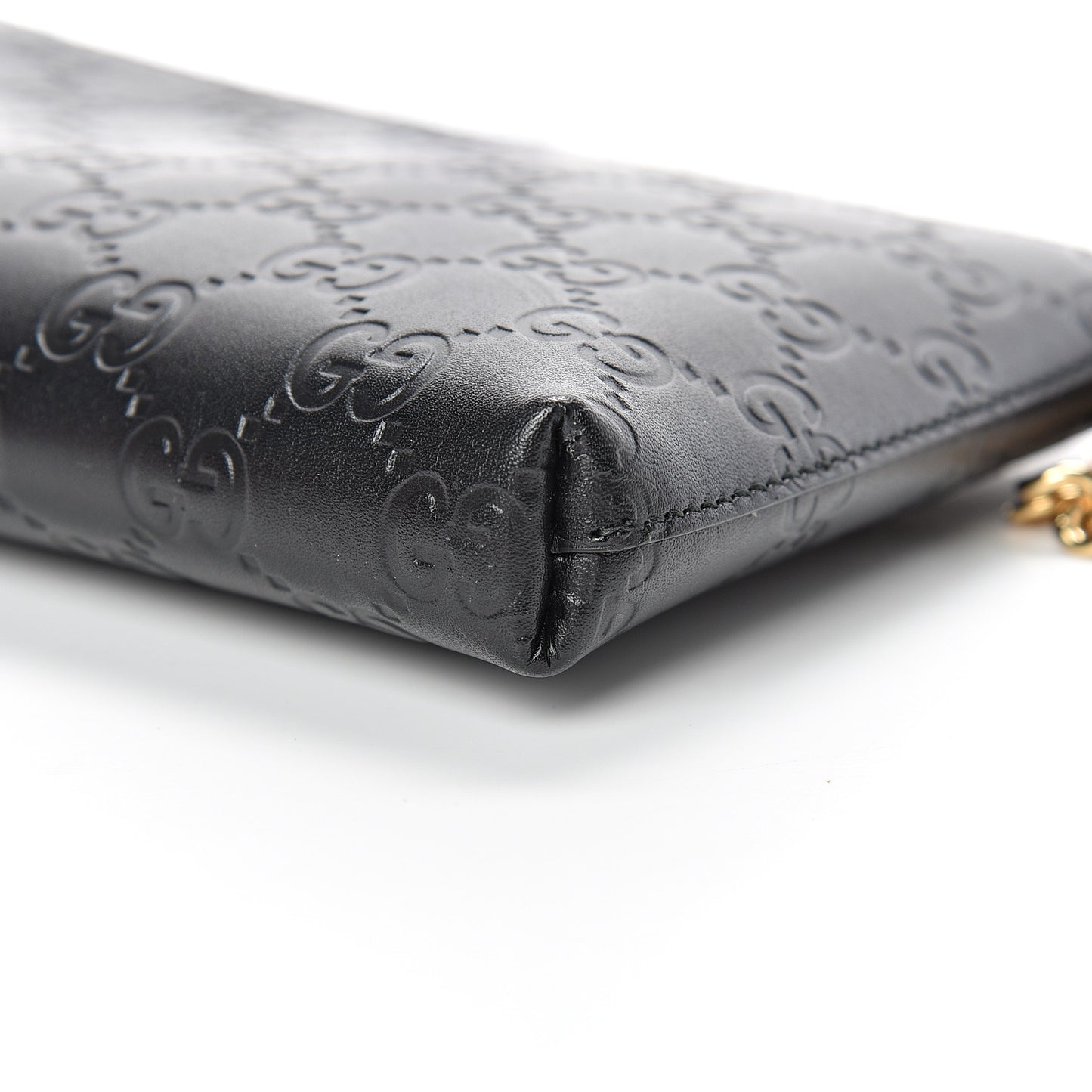 Guccissima Signature Wrist Wallet Black