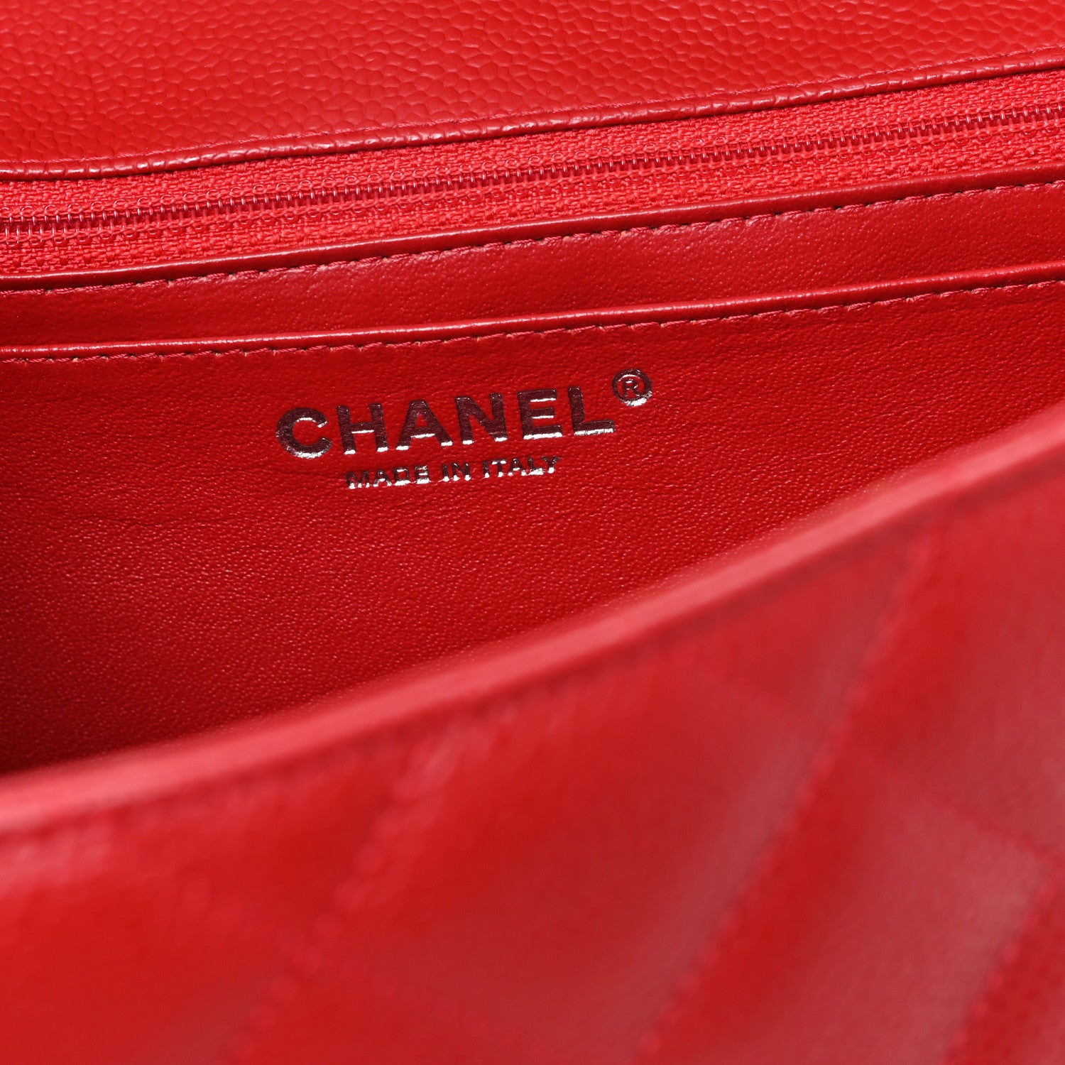 Chanel Caviar Quilted Jumbo Single Flap Red 6 of 11