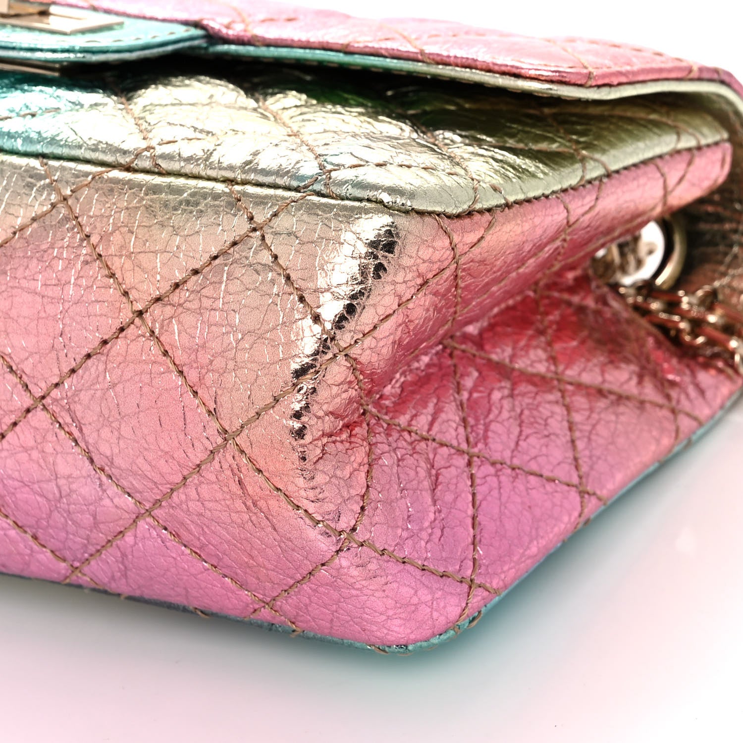 Chanel Metallic Goatskin Quilted Mini 2.55 Reissue Flap Multicolor 9 of 11